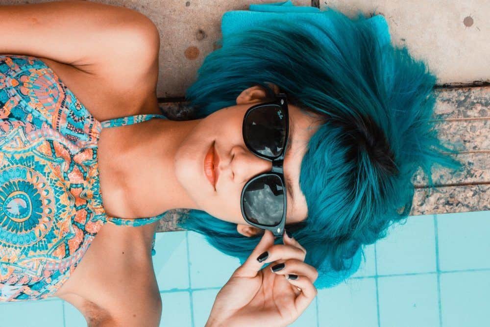 Woman with Blue Hair